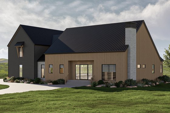 Exterior - Other Elevation 3 for Modern House Plan #455-351 - 4 bed, 3.5 bath