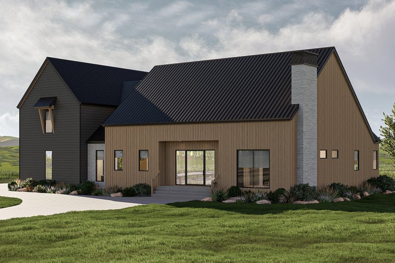 House Plan Design - Exterior - Other Elevation 3 for Modern House Plan #455-351 - 4 bed, 3.5 bath