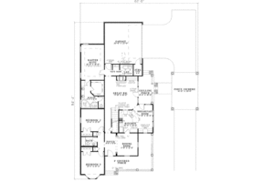 Floor Plan - Main Floor for Southern House Plan #17-2111 - 3 bed, 2 bath