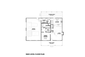 Floor Plan - Main Floor for Barndominium House Plan #1117-12 - 2 bed, 2.5 bath