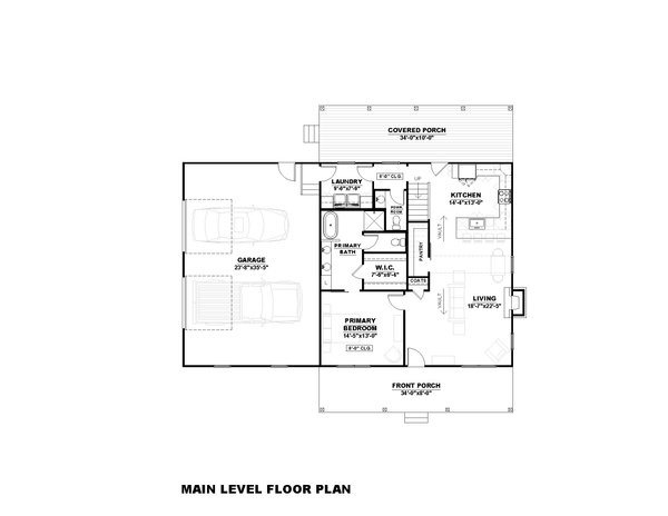 Barndominium Floor Plan - Main Floor Plan #1117-12