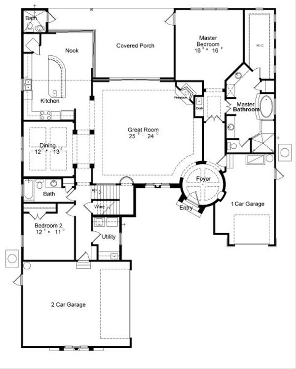 Home Plan - European Floor Plan - Main Floor Plan #417-399