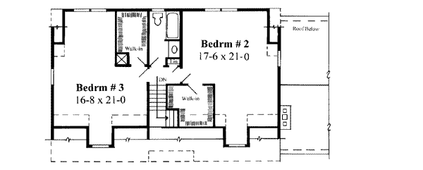 Ranch Floor Plan - Upper Floor Plan #75-175