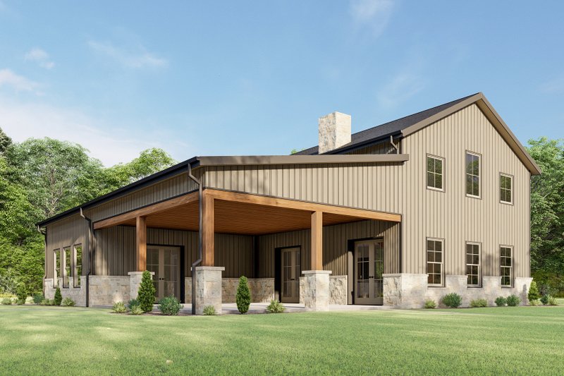 Dream House Plan - Exterior - Other Elevation 1 for Barndominium House Plan #1092-53 - 3 bed, 2.5 bath
