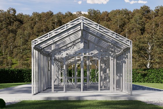 Exterior - Front Elevation 6 for Cabin House Plan #1106-120 - 2 bed, 1 bath