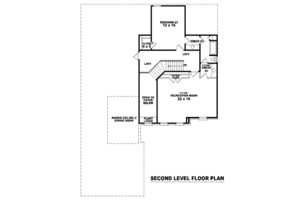 Floor Plan - Upper Floor for European House Plan #81-1130 - 3 bed, 3 bath