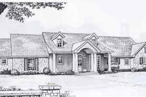 Exterior - Front Elevation for Traditional House Plan #310-895 - 3 bed, 2.5 bath