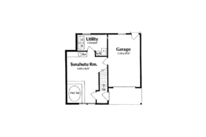 Floor Plan - Lower Floor for Contemporary House Plan #116-102 - 3 bed, 2 bath