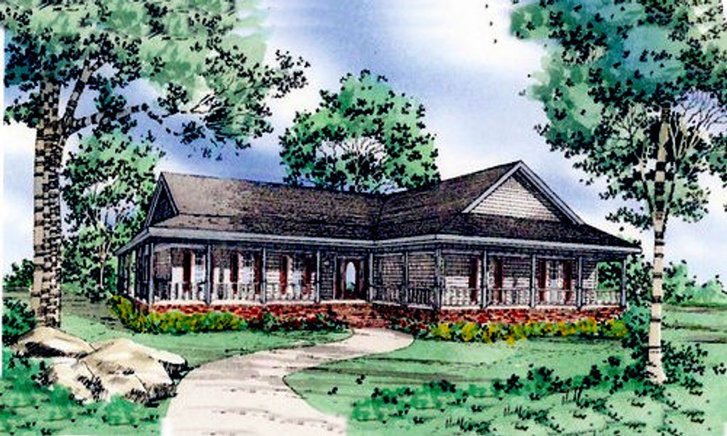 Country Style House Plan - 3 Beds 2.5 Baths 1880 Sq/Ft Plan #405-186