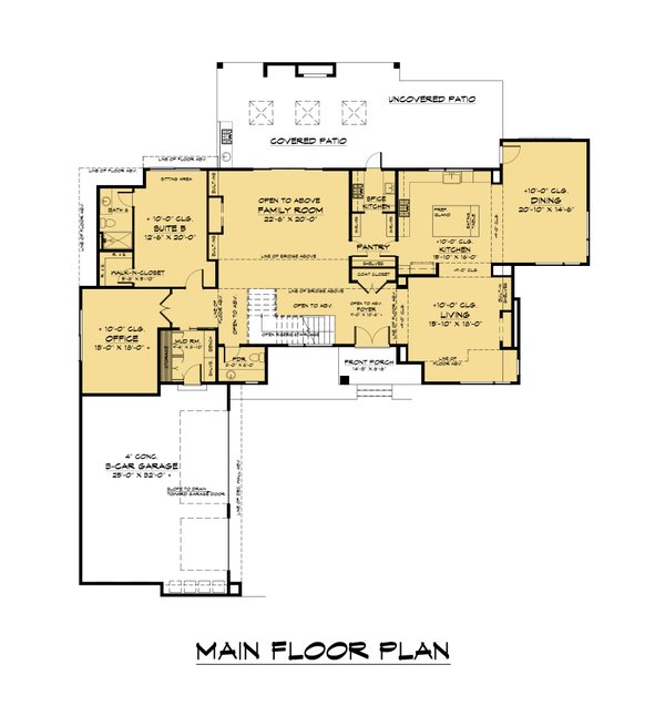 Contemporary Style House Plan - 5 Beds 6.5 Baths 5594 Sq/Ft Plan #1066 ...