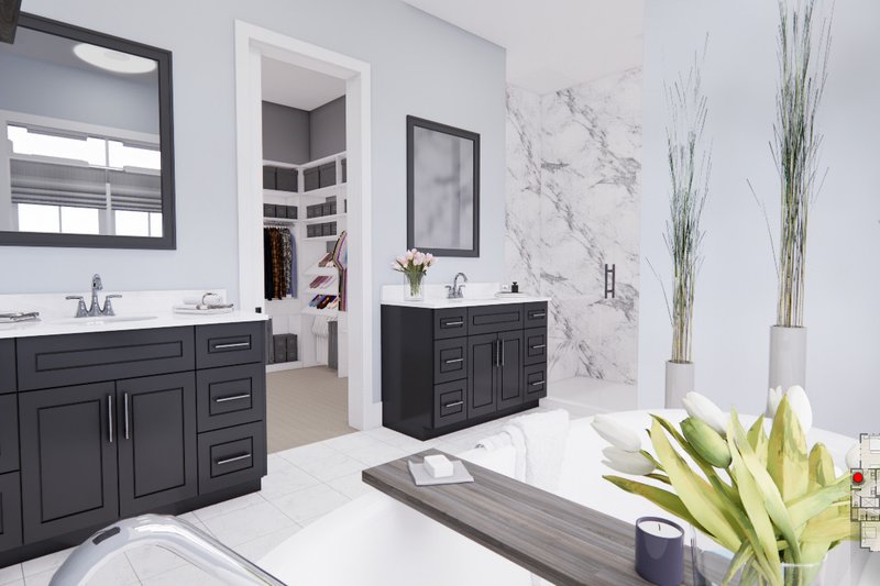 Architectural House Design - Interior - Master Bathroom for Farmhouse House Plan #51-1232 - 3 bed, 2.5 bath