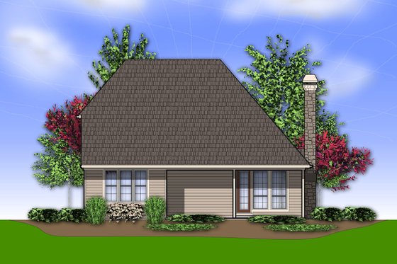 Exterior - Rear Elevation for Traditional House Plan #48-568 - 3 bed, 2.5 bath