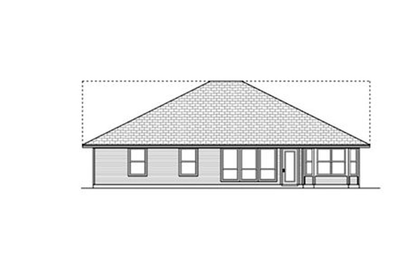 Dream House Plan - Exterior - Rear Elevation for Country House Plan #84-476 - 3 bed, 2 bath
