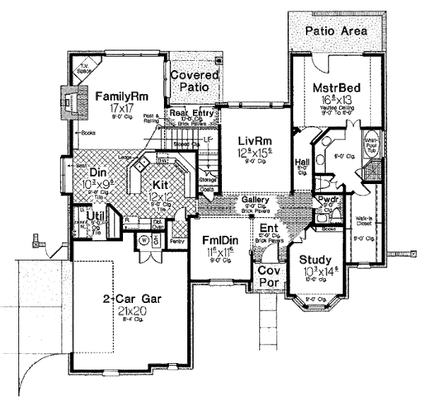 European Floor Plan - Main Floor Plan #310-859