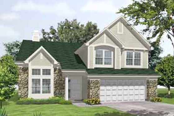 Exterior - Front Elevation House Plan #50-241 - 4 bed, 2.5 bath