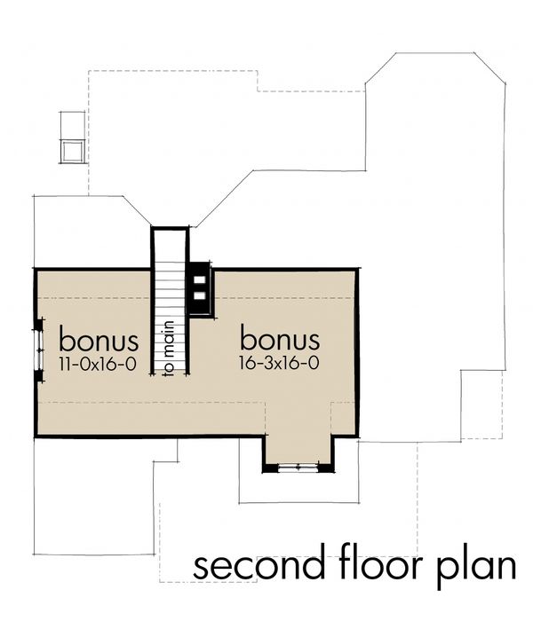 Craftsman Floor Plan - Upper Floor Plan #120-174