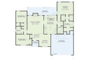 European Style House Plan - 3 Beds 2 Baths 1739 Sq/Ft Plan #17-1041 