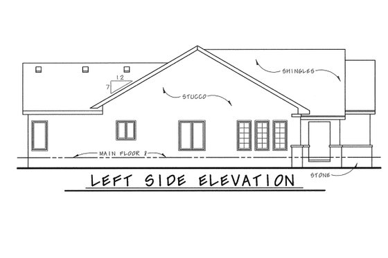 Exterior - Other Elevation for European House Plan #20-2147 - 1 bed, 2 bath