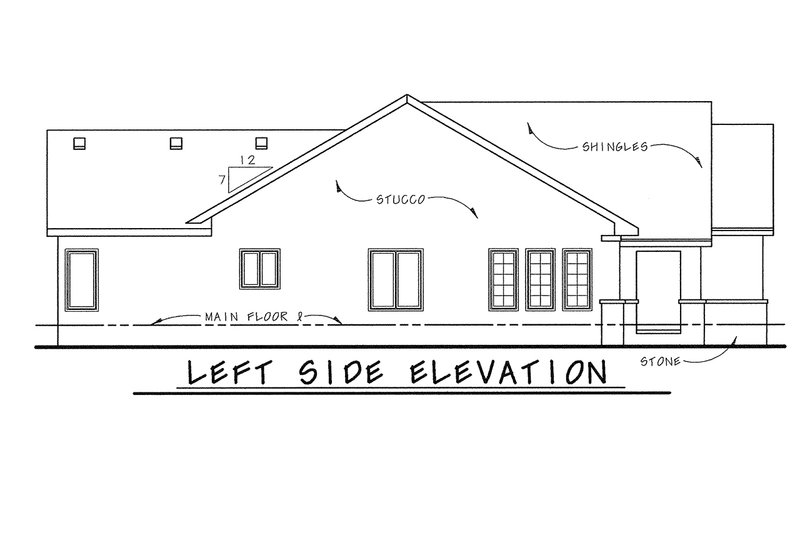 House Blueprint - Exterior - Other Elevation for European House Plan #20-2147 - 1 bed, 2 bath