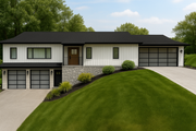 Contemporary Style House Plan - 3 Beds 2 Baths 1687 Sq/Ft Plan #1109-25 Photo 