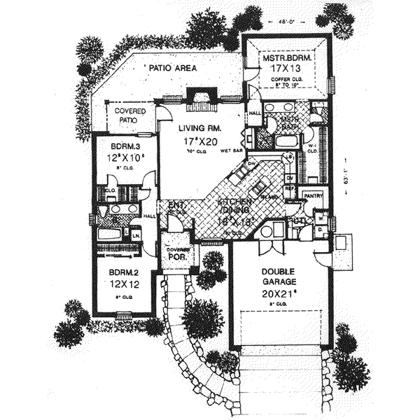 House Plan Design - European Floor Plan - Main Floor Plan #310-573