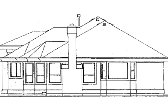 Exterior - Rear Elevation House Plan #47-586 - 3 bed, 2 bath