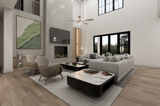 Interior - Family Room for Farmhouse House Plan #1112-10 - 5 bed, 4 bath