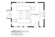 Colonial Style House Plan - 1 Beds 1 Baths 192 Sq/Ft Plan #917-26 