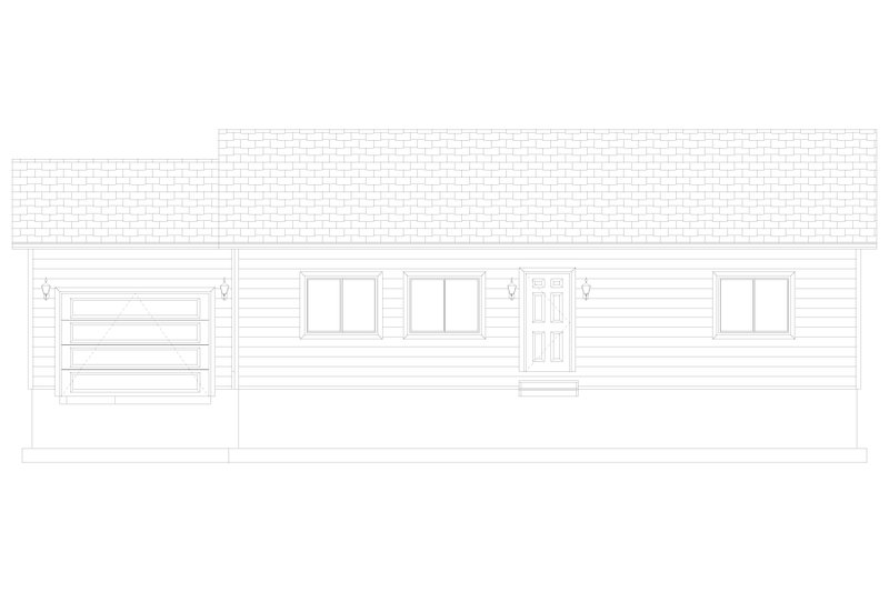 House Design - Exterior - Front Elevation 4 for Bungalow House Plan #1060-279 - 2 bed, 1 bath