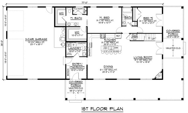 House Design - Floor Plan - Main Floor for Farmhouse House Plan #1064-516 - 7 bed, 4 bath