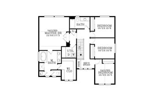 Floor Plan - Upper Floor for Craftsman House Plan #53-516 - 4 bed, 2.5 bath