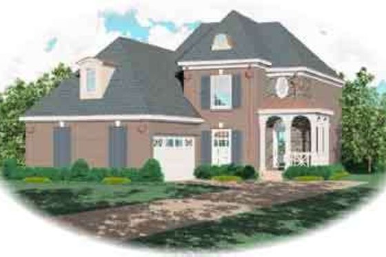 Exterior - Front Elevation for European House Plan #81-503 - 4 bed, 2.5 bath