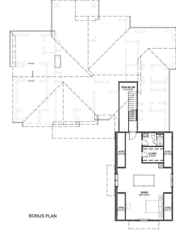 House Plan Design - Farmhouse Floor Plan - Upper Floor Plan #1069-18