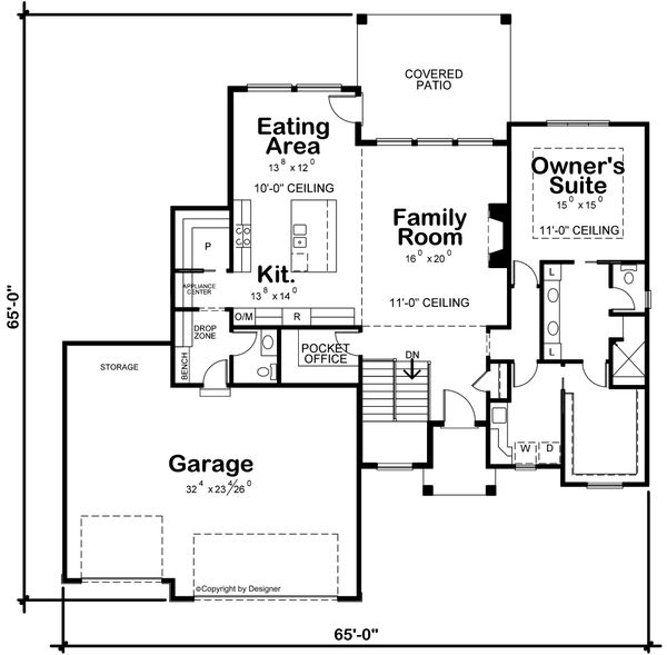 Home Plan - Contemporary Floor Plan - Main Floor Plan #20-2461