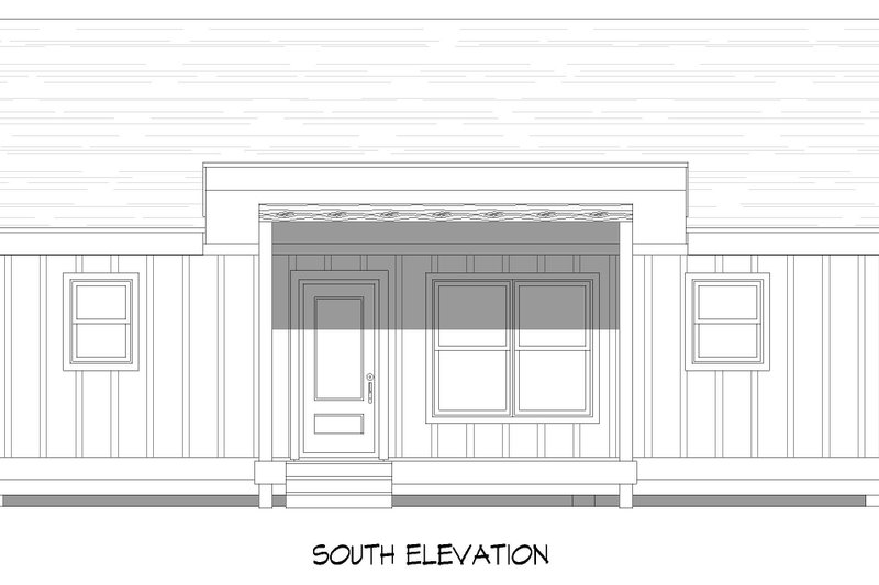 House Blueprint - Exterior - Front Elevation 5 for Contemporary House Plan #932-1458 - 1 bed, 1 bath