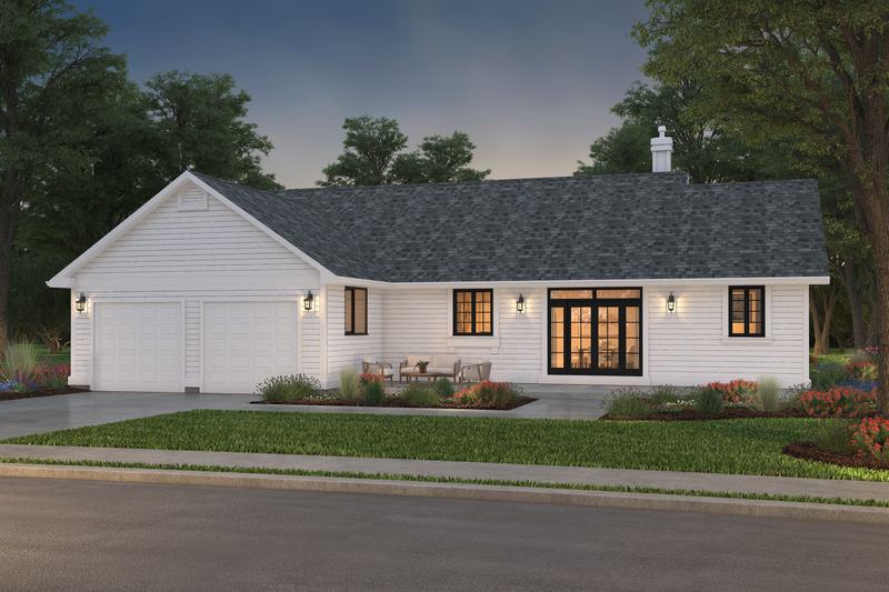 Home Plan - Exterior - Rear Elevation 2 for Ranch House Plan #427-9 - 3 bed, 3 bath