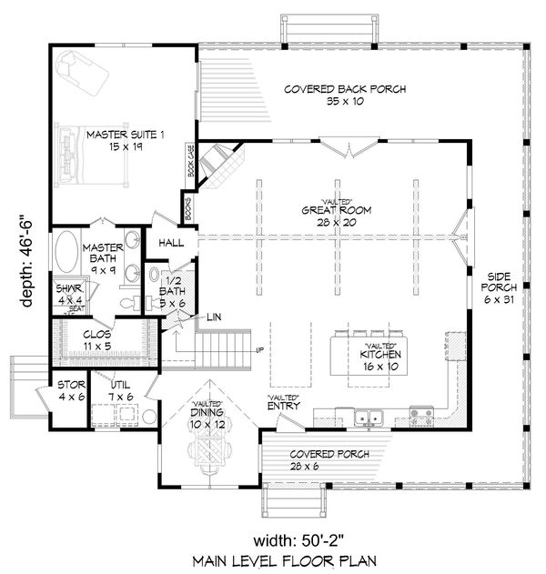 Home Plan - Country Floor Plan - Main Floor Plan #932-33