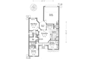 European Style House Plan - 3 Beds 2 Baths 1426 Sq/Ft Plan #310-284 