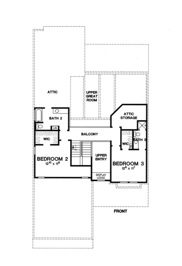 Architectural House Design - Mediterranean Floor Plan - Upper Floor Plan #472-14