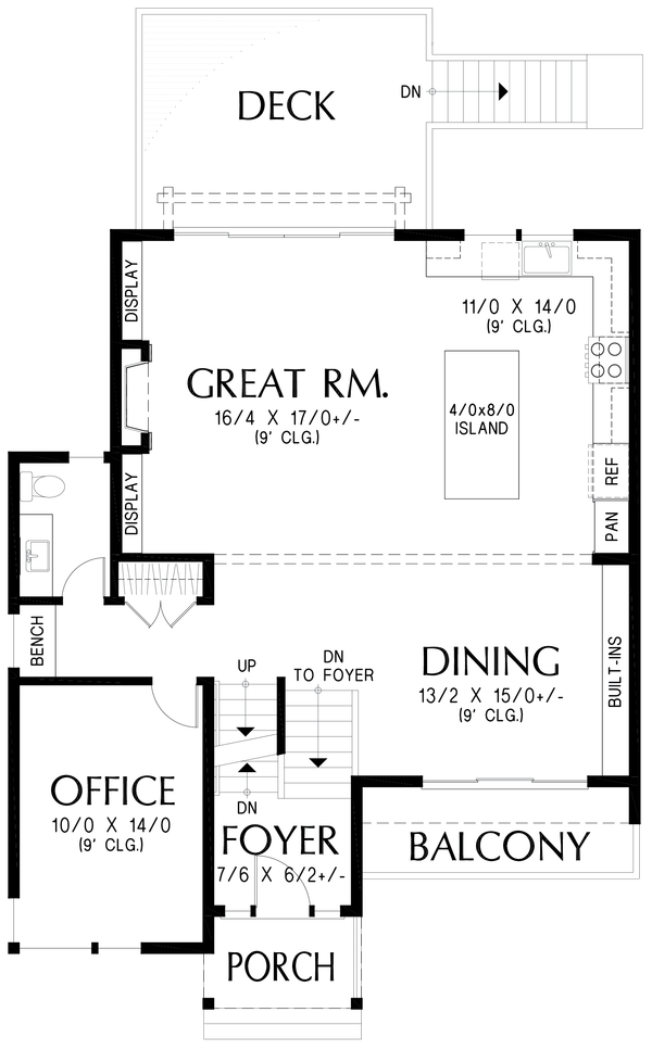 Home Plan - Floor Plan - Main Floor for Contemporary House Plan #48-1232 - 4 bed, 3.5 bath