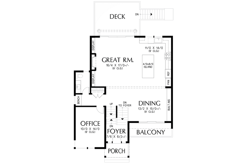 Home Plan - Floor Plan - Main Floor for Contemporary House Plan #48-1232 - 4 bed, 3.5 bath