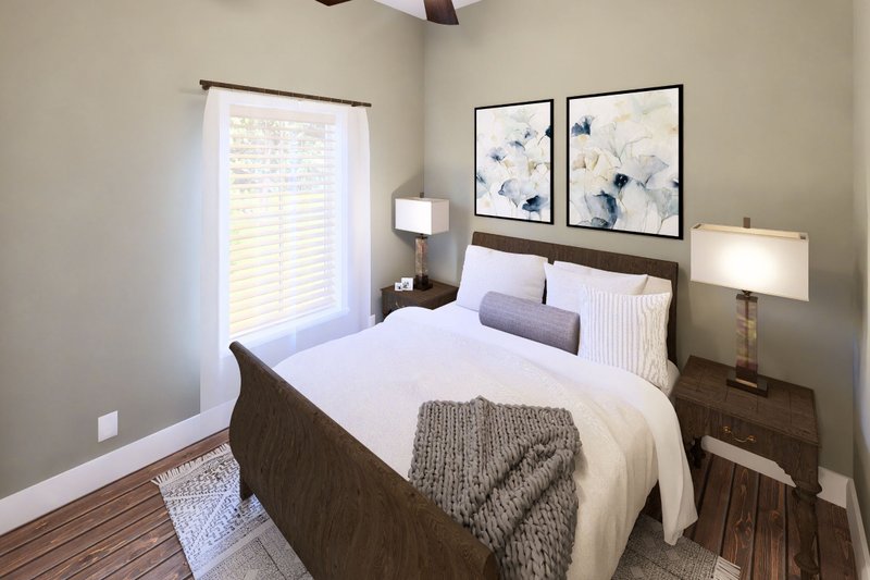 Architectural House Design - Interior - Bedroom for Cottage House Plan #44-307 - 2 bed, 1 bath