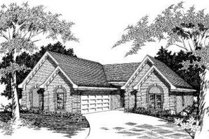 European Exterior - Front Elevation Plan #329-109