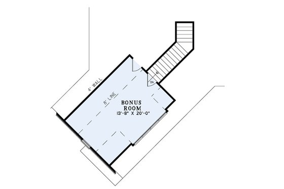 Floor Plan - Upper Floor for European House Plan #17-2522 - 3 bed, 2.5 bath