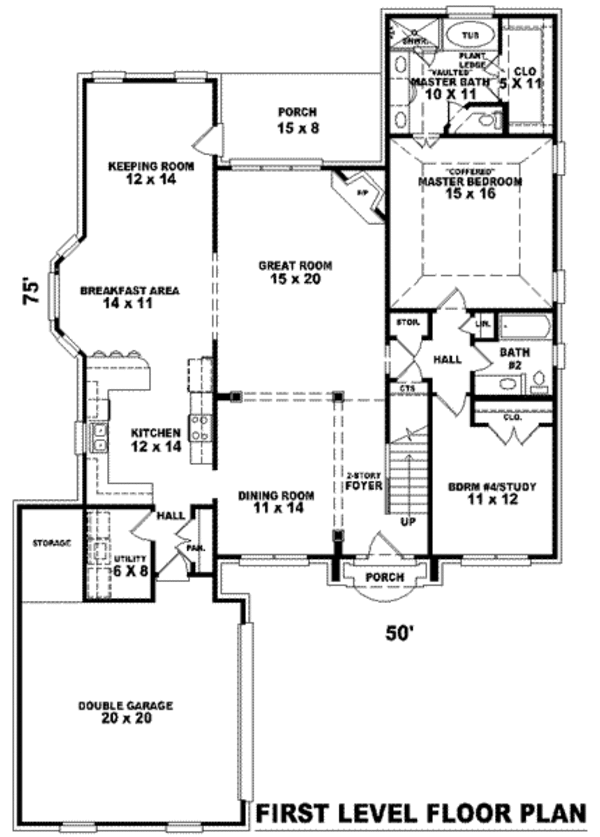 European Style House Plan - 3 Beds 3 Baths 2970 Sq/Ft Plan #81-1059 ...