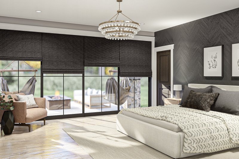 Home Plan - Interior - Master Bedroom for Modern House Plan #455-587 - 2 bed, 2 bath