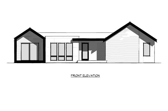 Exterior - Front Elevation 4 for European House Plan #1066-299 - 2 bed, 2 bath