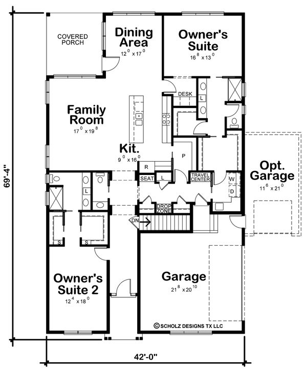 Traditional Floor Plan - Main Floor Plan #20-2425