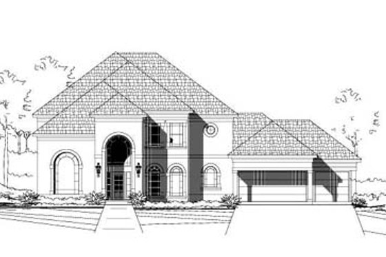 Exterior - Front Elevation for Traditional House Plan #411-148 - 5 bed, 3.5 bath