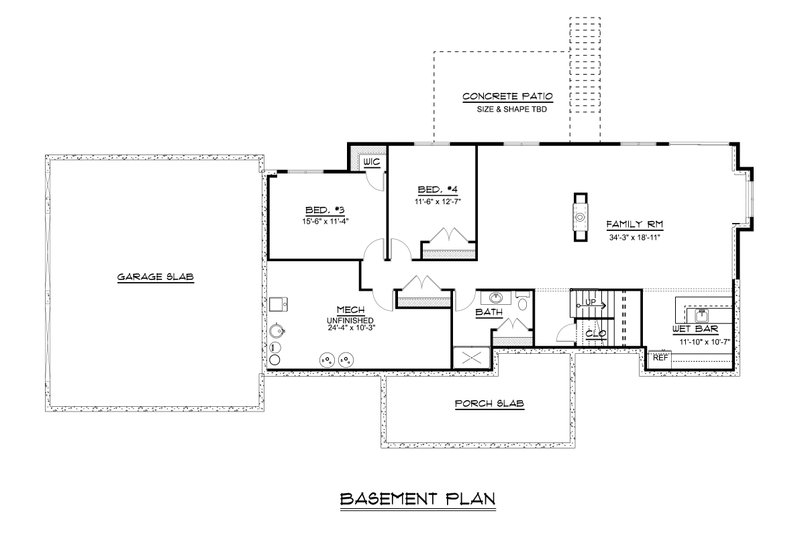 Craftsman Style House Plan - 4 Beds 3 Baths 3799 Sq/Ft Plan #1064-30 ...